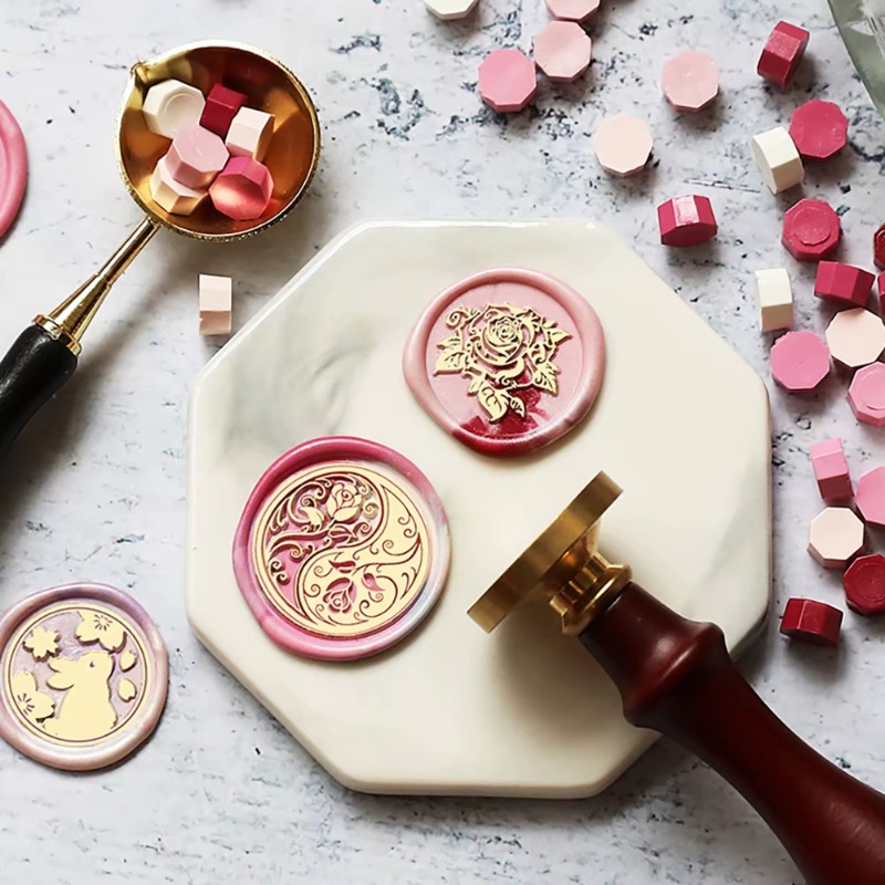 9 sellos de cera + 1 mango, ju - Wax Seal Stamp Set reseña y precio